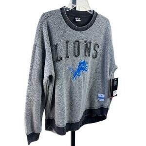 Detroit Lions Women's Size Medium Gray NFL Ultra Game Fleece Crewneck Sweatshirt